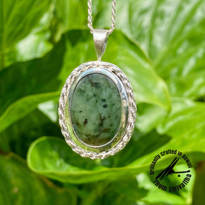 Indonesian Nephrite, 19 Carats, Sterling Silver Pendant