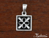 Sterling Silver 12mm Silhouette Collection Hawaiian Pineapple Quilt Pendant