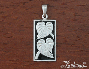 Sterling Silver 15mm Silhouette Collection - Anthurium Pendant