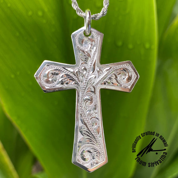 Sterling Silver Large Cross Pendant