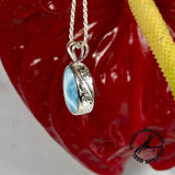 Larimar, 10 Carats, Sterling Silver Pendant