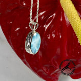 Larimar, 10 Carats, Sterling Silver Pendant