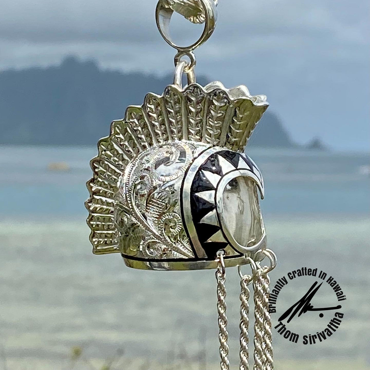 Sterling Silver XXL Ikaika Helmet – Lahana Jewelry By Thom Sirivattha