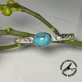 ONE-OF-A-KIND.  Natural Morenci Turquoise, 17 Carat, Sterling Silver 6mm Cuff Bangle