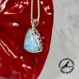 Larimar, 15 Carats, Sterling Silver Pendant