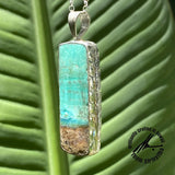 Opalized Petrified Wood, 25 Carats, Sterling Silver Pendant