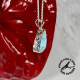 Larimar, 15 Carats, Sterling Silver Pendant