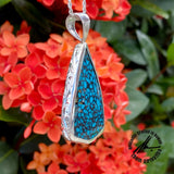 Compressed Turquoise, 17 Carats, Sterling Silver Pendant