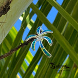 Sterling Silver Palm Tree Pendant with Synthetic Opal