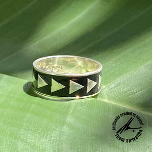 Sterling Silver 8mm Triangle Tapa Ring