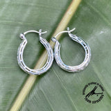 Sterling Silver 6mm Filigree Hoop