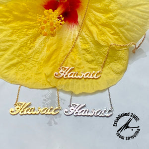 Sterling Silver Gold Plated HAWAII Necklace