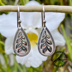 Sterling Silver Tear Drop  Maile Earrings