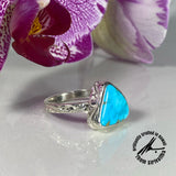 Kingman Turquoise, 8 carats, Sterling Silver 3mm Ring