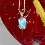 Larimar, 10 Carats, Sterling Silver Pendant