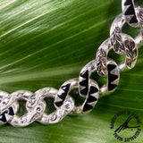 Cuban Links Engraved with Tapa, Princess Maile, and Princess Scroll