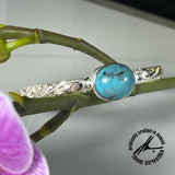 ONE-OF-A-KIND.  Natural Morenci Turquoise, 17 Carat, Sterling Silver 6mm Cuff Bangle