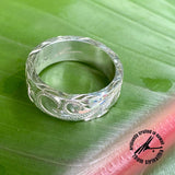 Sterling Silver 8mm x 2.5mm Double Scroll Ring