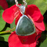 Indonesian Nephrite, 43 Carats, Sterling Silver Pendant