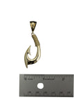 14KYG SOLID XL Fishhook Pendant