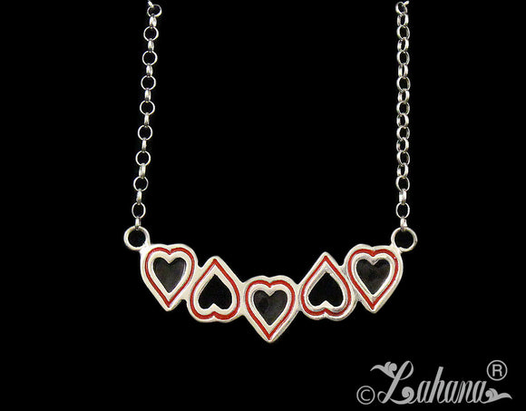 Sterling Silver Heart Expression Necklace w/ Rolo Chain