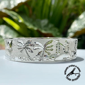 Sterling Silver 18mm Glimpse of Hawaii Bangle