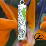 Sterling Silver 8mm Two-Sided Vertical Pendant