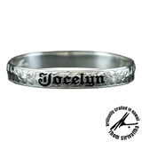 Sterling Silver Personalized Hawaiian Jewelry Bangles - Traditional Design