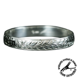 Sterling Silver Personalized Hawaiian Jewelry Bangles - Traditional Design