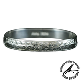 Sterling Silver Personalized Hawaiian Jewelry Bangles - Traditional Design