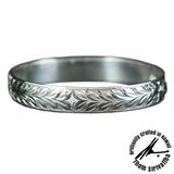 Sterling Silver Personalized Hawaiian Jewelry Bangles - Traditional Design
