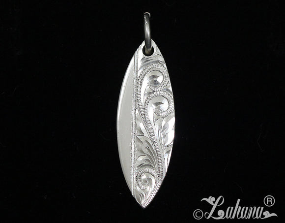 Surfboard Pendant (S) - 3/4 Modern Princess Scroll