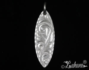 Surfboard Pendant (L) - Intricate Design w/Rope Border