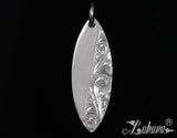 Surfboard Pendant (L) - Slant Modern Princess Scroll w/High Polish Finish