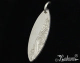 Surfboard Pendant (L) - Slant Modern Princess Scroll w/High Polish Finish