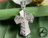 Two-Sided Cross Pendant with Tapa Design