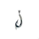 Sterling Silver SOLID XXL High Polish Fishhook Pendant